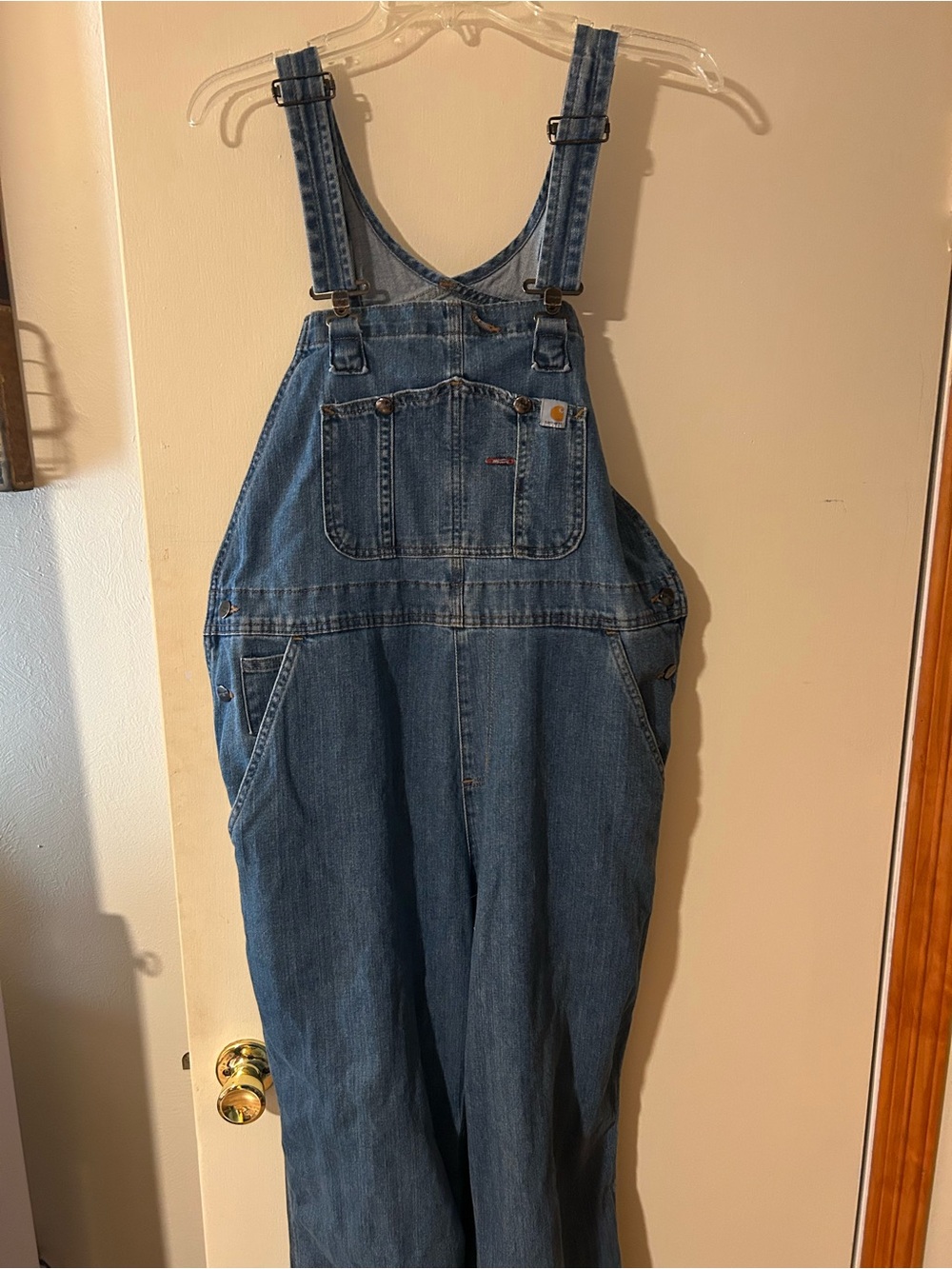 Carhartt Blue Denim Women's Overalls Jumpsuit